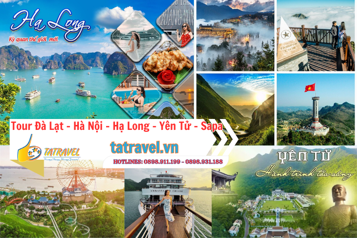 TOUR HÀ NỘI – HẠ LONG – YÊN TỬ – NINH BÌNH – SAPA CÓ GÌ ĐẶC BIỆT? Đây là một trong những tuyến du lịch miền Bắc phù hợp với du khách muốn thực hiện một chuyến đi dài ngày, khám phá nhiều vùng đất nổi tiếng nhưng vẫn đảm bảo chất lượng nghỉ dưỡng. Hành trình kết nối 5 sắc thái trải nghiệm khác nhau: Hà Nội – nghìn năm văn hiến, cổ kính nhưng năng động. Hạ Long – kỳ quan thiên nhiên với hàng nghìn đảo đá giữa mặt biển xanh. Yên Tử – miền đất Phật, nơi du khách tìm về không gian thanh tịnh và những giá trị văn hóa – tâm linh đặc sắc. Ninh Bình – cảnh quan núi đá vôi, sông nước và những di sản văn hóa nổi tiếng của vùng đất cố đô. Sapa – núi rừng Tây Bắc, khí hậu mát lạnh, ruộng bậc thang, bản làng và nét văn hóa độc đáo của đồng bào vùng cao. Chính sự kết hợp giữa di sản – thiên nhiên – văn hóa – tâm linh – nghỉ dưỡng tạo nên giá trị khác biệt cho tour Hà Nội – Hạ Long – Yên Tử – Ninh Bình – Sapa của TA Travel.